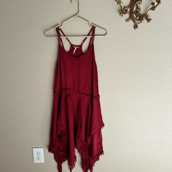 Free people tethered up slip dress extra small maroon - Picture 3 of 9